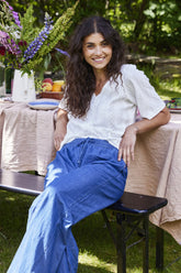 Pantalon Fransa taille Élastique Blue Denim